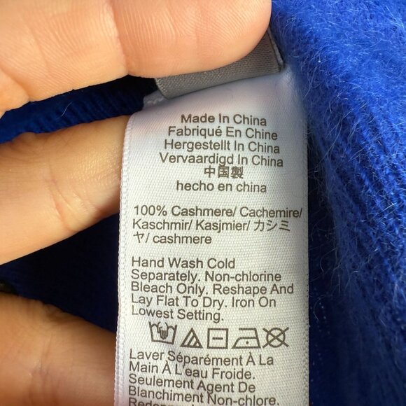 NOT FOR SALE J Crew Brushed Cashmere Sweater Tee Relaxed Fit Cobalt Blue - Picture 6 of 8